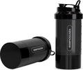 COQUETELEIRA / SHAKER Academia DOUBLE SHAKER Bpa Free - Cor Rosa com Compartimento para Pó | Cápsulas | Comprimidos - 400ml