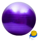 Bola Suíça Pilates 4you 65cm Yoga Funcional Antiestouro Azul Com Inflador