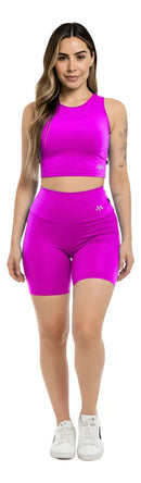 Conjunto Bermuda Feminino Academia Blackout Zero Transparencia